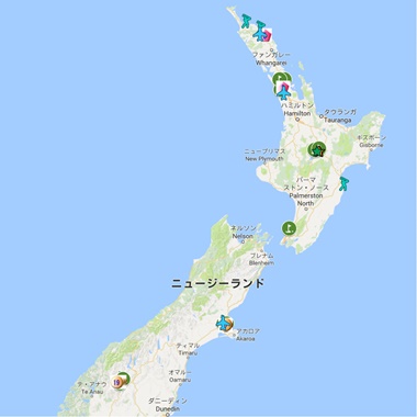 NZベストゴルフリゾート&ゴルフコースグーグル日本語マップ